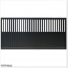 Gate is 4.725M wide and gate height is 1.75. Gate fits 4.5M post gap. Gate colour Matte Black (RAL9005)