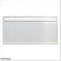 Gate is 4.35M wide and gate height is 1.75. Gate fits 4M post gap. Gate colour Pure White (RAL9010)