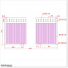 Gate is 4.35M wide and gate height is 1.75. Gate fits 4M post gap. Gate colour Pure White (RAL9010)