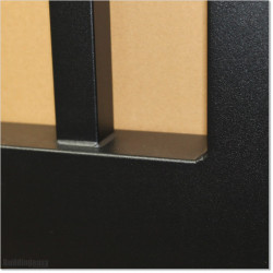 Pedestrian Tongue & Groove gate is 1.05M wide and gate height is 1.75M. Gate colour Matte Black (RAL9005)