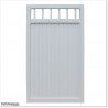 Pedestrian Tongue & Groove gate is 1.05M wide and gate height is 1.75M. Gate colour Pure White (RAL9010)