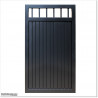 Pedestrian Tongue & Groove gate is 1.05M wide and gate height is 1.75M. Gate colour Matte Black (RAL9005)