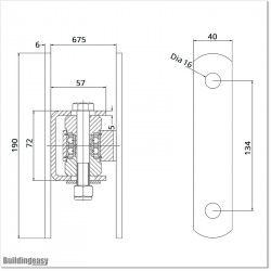 Strong steel hinge. Powder coated in black. Maximum weight of the gate per two hinges 80Kg