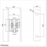Strong steel hinge. Powder coated in black. Maximum weight of the gate per two hinges 80Kg