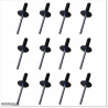 Aluminium Rivets 16mm head diameter. Matte Black colour.