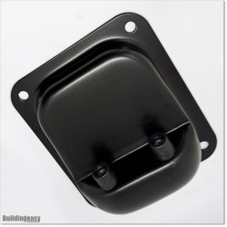 Gate stopper with rubber bumpers for swing gates