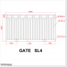 3.2M Wide Black Powder Coated Aluminium Flat Top Sliding Gate 1.7M High
