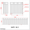 Best Price Black Colour 5.3M Wide Aluminium Sliding Gate 1.4M High