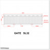 4.3M Wide Aluminium Flat Top Sliding Gate 1.2M High in Auckland.