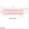 3.2M Wide Flat Top Aluminium Sliding Gate 1.2M High With Added Privacy
