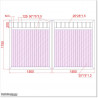 Aluminium Tongue and Groove Gate. Gate is 3.0M wide and gate height is 1.75M.