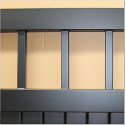 Aluminium Tongue and Groove Gate. Gate is 3.0M wide and gate height is 1.75M.