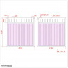 Aluminium Tongue and Groove Gate. Gate is 3.5M wide and gate height is 1.75M.
