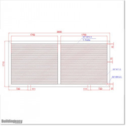 Sliding Slat Gate 3.8MX1.8M Gate is 3.8M wide and gate height is 1.8M