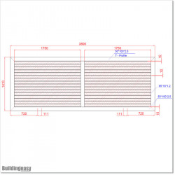 Sliding Slat Gate 3.8MX1.5M Gate is 3.8M wide and gate height is 1.5M