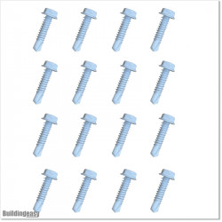 Self-tapping screws are powder coated in white colour. Size M6 X 25mm