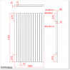 The gate is 1040 mm wide (excluding hinge width) and 1750 mm high