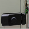Locks is battery operated. Works with APP, Password, Fingerprint, Mechanical Key and IC Card