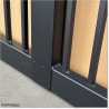 Aluminium 7.4M Wide Black Sliding Gate 1.7M High With Automatic Systems.