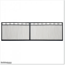Aluminium 7.4M Wide Black Sliding Gate 1.7M High With Automatic Systems.