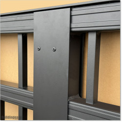 Aluminium 8.4M Wide Black Sliding Gate 1.7M High With Automatic Systems.