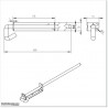 Drop Bolt For Swing Gates 600MM Long. Drop Bolt stem is 16mm diameter and lockable with a padlock