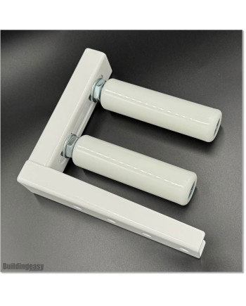 Two Roller Guide With Steel L Bracket and Two 150mm Large Rollers.