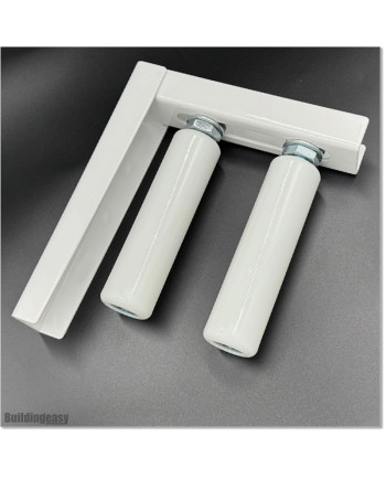 Two Roller Guide With Steel L Bracket and Two 150mm Large Rollers.