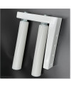 Two Roller Guide With Strong L Bracket and Two 250mm Large White Rollers.