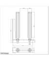 Two Roller Guide With Strong L Bracket and Two 250mm Large White Rollers.
