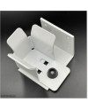 White Colour Pre Holed Sliding Gate Stopper With Fitted Side Plate.