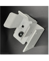 White Colour Pre Holed Sliding Gate Stopper With Fitted Side Plate.