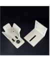 White Colour Pre Holed Sliding Gate Stopper With Fitted Side Plate.