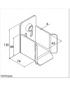 White Colour Pre Holed Sliding Gate Stopper With Fitted Side Plate.