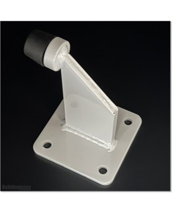 End Stopper For Stop at Opening Pointwith Mounting Plate In White Colour.