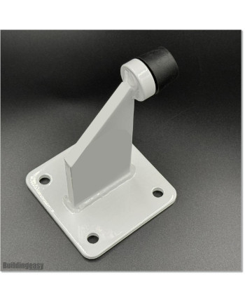 End Stopper For Stop at Opening Pointwith Mounting Plate In White Colour.