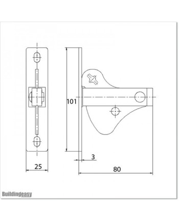 Black colour Padlocable Latch Made of Steel.