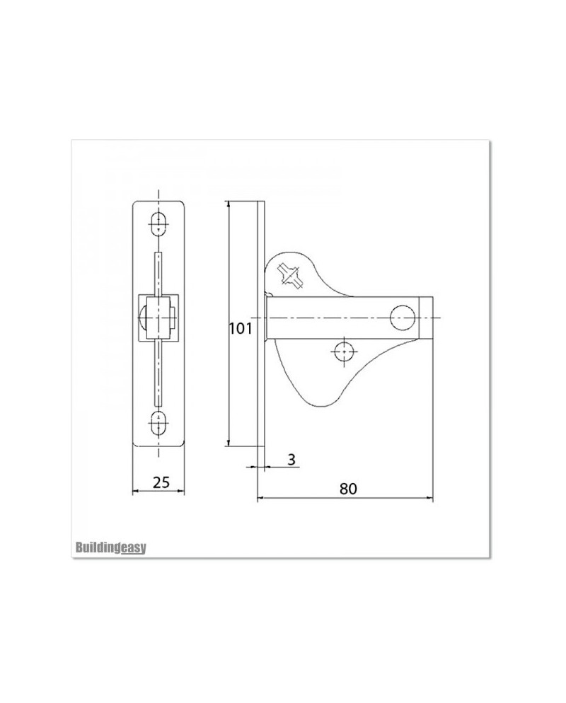 Black colour Padlocable Latch Made of Steel.
