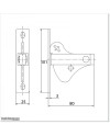 Black colour Padlocable Latch Made of Steel.